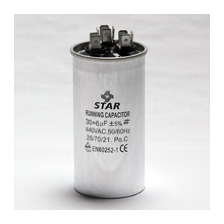 CAPACITOR AIRE ACONDICIONADO 30 Y 6 MFD 440V