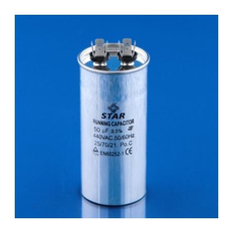 CAPACITOR TRABAJO AIRE ACONDICIONADO 50 MFD 440V REDONDO